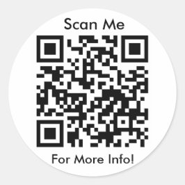 QR-Code-Aufkleber Runder Aufkleber