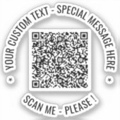 QR-Code-Aufkleber Scan Info Benutzerdefinierter Te Aufkleber (Vorderseite)