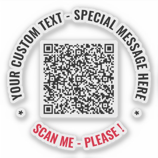QR-Code-Aufkleber Scan Info Benutzerdefinierter Te Aufkleber (Vorderseite)