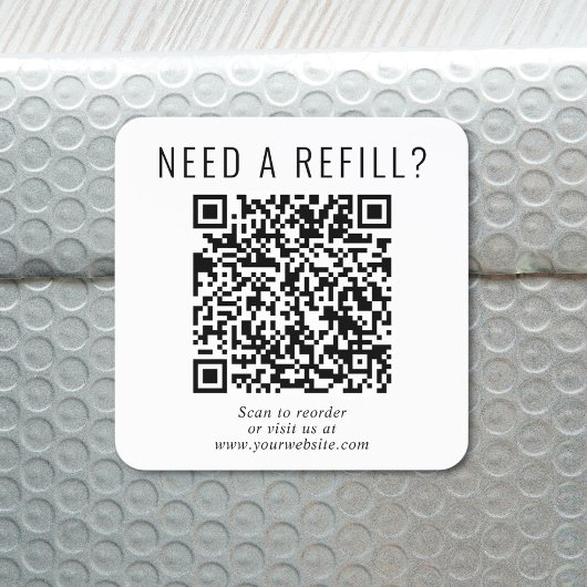 QR-Code-Aufladung Quadratischer Aufkleber