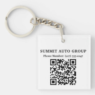 QR-Code-Autohändler oder Auto-Reparatur-Promotion Schlüsselanhänger