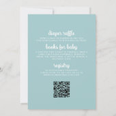 QR Code Baby an Bord Surfboard Beach Shower Boy Einladung (Rückseite)