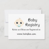 QR Code Baby Registry Baby Showcard Einladung (Vorderseite)