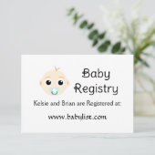 QR Code Baby Registry Baby Showcard Einladung (Stehend Vorderseite)