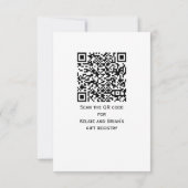 QR Code Baby Registry Baby Showcard Einladung (Rückseite)