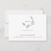 QR CODE BACK Hochzeit RSVP Karte (Vorderseite)