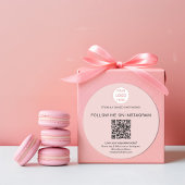 QR-Code-Bäckerei-Logo Pink-Aufkleber für Unternehm Runder Aufkleber