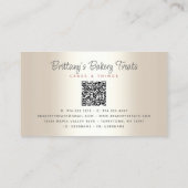 QR Code Bäckerei Rosa Pink Cake Glitzer Tropfen Go Visitenkarte (Rückseite)