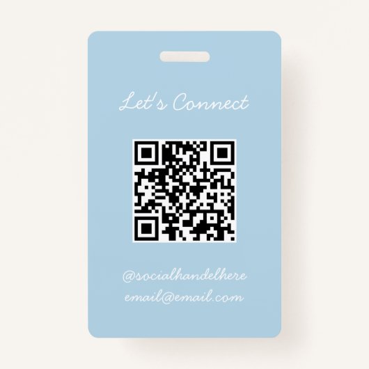 QR Code Badge Ausweis (Vorderseite)