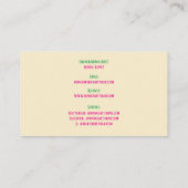 QR Code Bar & Lounge Margarita Business Card Visitenkarte (Rückseite)