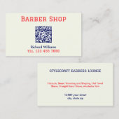 QR-Code Barber Haarstylist Visitenkarte (Vorne/Hinten)