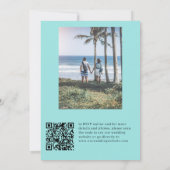 QR CODE Beach Foto Hochzeit Einladung (Rückseite)
