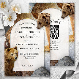 QR Code Bear Mountain Bachelorette Wochenende Einladung