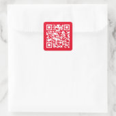 QR-Code bei jeder Website INSTANT ERSTELLEN Quadratischer Aufkleber (Tasche)