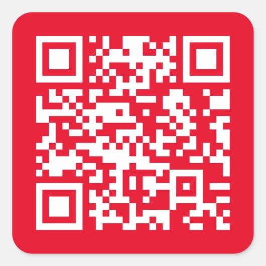 QR-Code bei jeder Website INSTANT ERSTELLEN Quadratischer Aufkleber (Vorderseite)