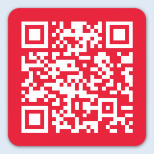 QR-Code bei jeder Website INSTANT ERSTELLEN Quadratischer Aufkleber