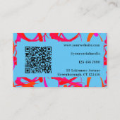QR-Code Benutzerdefiniert Einzigfarbige Abstrakte Visitenkarte (Rückseite)