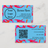 QR-Code Benutzerdefiniert Einzigfarbige Abstrakte Visitenkarte (Vorne/Hinten)