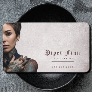 QR-Code Benutzerdefiniert Lila Demask Vintage Tatt Visitenkarte