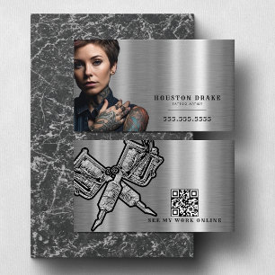 QR-Code benutzerdefinierte Kunstwerke Vintage-Täto Visitenkarte