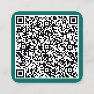 QR Code Benutzerdefinierte Text-Business-Karte - F Quadratische Visitenkarte