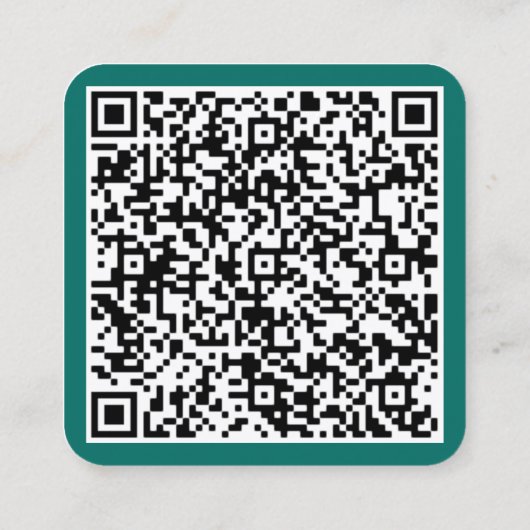 QR Code Benutzerdefinierte Text-Business-Karte - F Quadratische Visitenkarte (Rückseite)