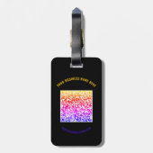 QR-Code Benutzerdefinierte Text-Gepäckmarke - Farb Gepäckanhänger (Rückseite vertikal)