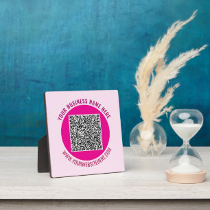 QR-Code Benutzerdefinierte Text-Plaque-Vorlage Ihr Fotoplatte