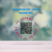 QR-Code Benutzerdefinierte Text-Tabelle Zelt-Signi Acrylschild (Neutral)