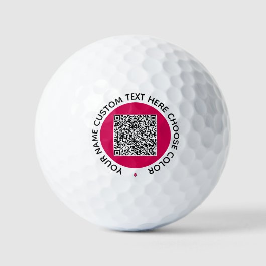 QR-Code benutzerdefinierte Textstempel Golfbälle V (Vorderseite)