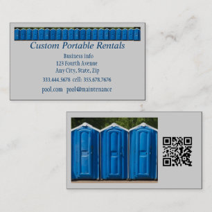 QR-Code, Benutzerdefinierte tragbare Toilettenverm Visitenkarte