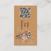 QR-Code Benutzerdefinierte Wise Owl Solutions Visi Visitenkarte (Rückseite)