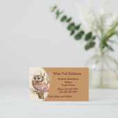 QR-Code Benutzerdefinierte Wise Owl Solutions Visi Visitenkarte (Stehend Vorderseite)