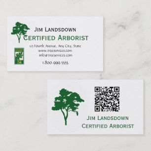 QR-Code benutzerdefinierter Baum Arborist Firmenka Visitenkarte