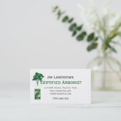 QR-Code benutzerdefinierter Baum Arborist Firmenka Visitenkarte (Stehend Vorderseite)