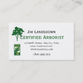 QR-Code benutzerdefinierter Baum Arborist Firmenka Visitenkarte (Vorderseite)