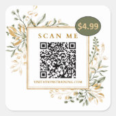 QR-Code - Benutzerdefinierter QR-Code Quadratischer Aufkleber (Vorderseite)