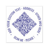 QR-Code benutzerdefinierter Text Adress-Rundstempe Permastempel (Design)