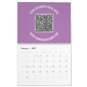 QR Code Benutzerdefinierter Text Business Kalender (Feb 2027)
