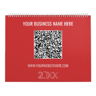 QR Code Benutzerdefinierter Text Business Kalender