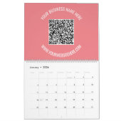 QR Code Benutzerdefinierter Text Business Kalender (Jan 2026)