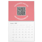 QR Code Benutzerdefinierter Text Business Kalender (Jan 2027)