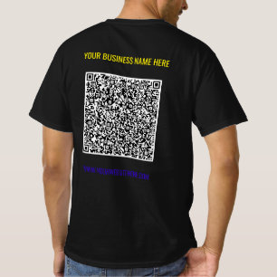 QR Code Benutzerdefinierter Text Business T - Shir T-Shirt