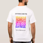 QR-Code Benutzerdefinierter Text Business T - Shir T-Shirt (Rückseite)