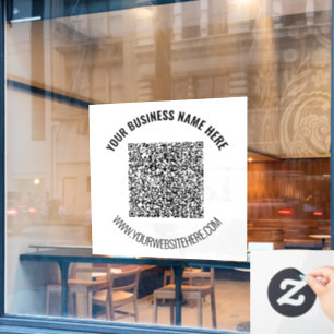 QR-Code benutzerdefinierter Text Geschäftsfensterf Fensteraufkleber