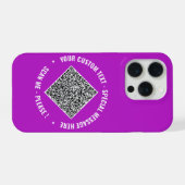 QR Code Benutzerdefinierter Text iPhone Gehäuse Ih Hülle (Rückseite (Horizontal))