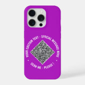 QR Code Benutzerdefinierter Text iPhone Gehäuse Ih Hülle (Rückseite)