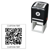 QR-Code Benutzerdefinierter Text Minimalistisch Ei Permastempel (Beispiel)