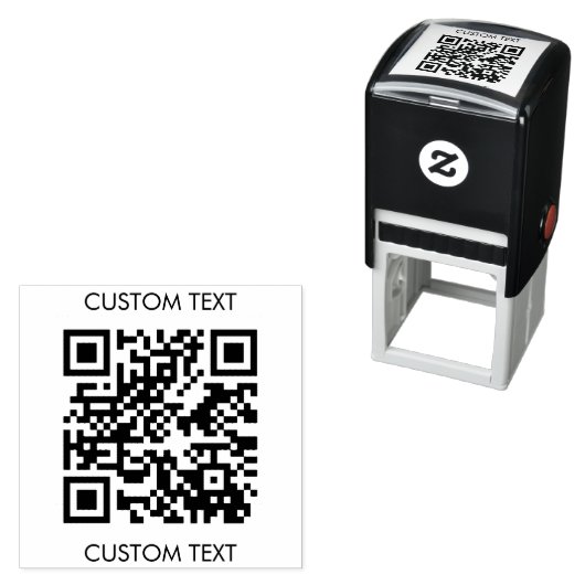 QR-Code Benutzerdefinierter Text Minimalistisch Ei Permastempel (Beispiel)