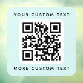 QR-Code benutzerdefinierter Text oben und unten bl Fensteraufkleber (Blatt 3)